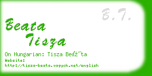 beata tisza business card